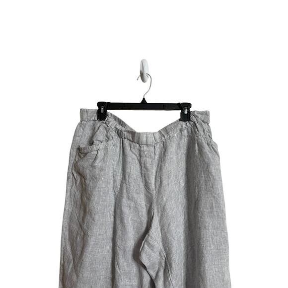 J. Jill Purejill Elements 100% Linen Pull-On Pants Grey Relaxed Womans 2X - Picture 6 of 8